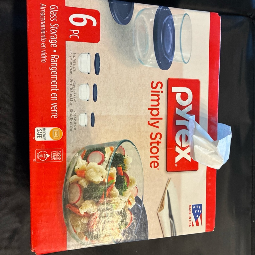 Pyrex Simply Store Glass Set with Blue Lids - Picture 2 of 3